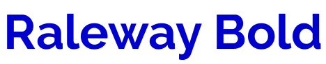 Raleway Bold 字体